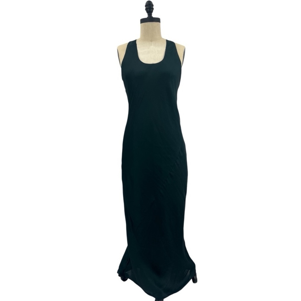 Banana republic Silky Twill emerald Green Maxi Dress SZ 6